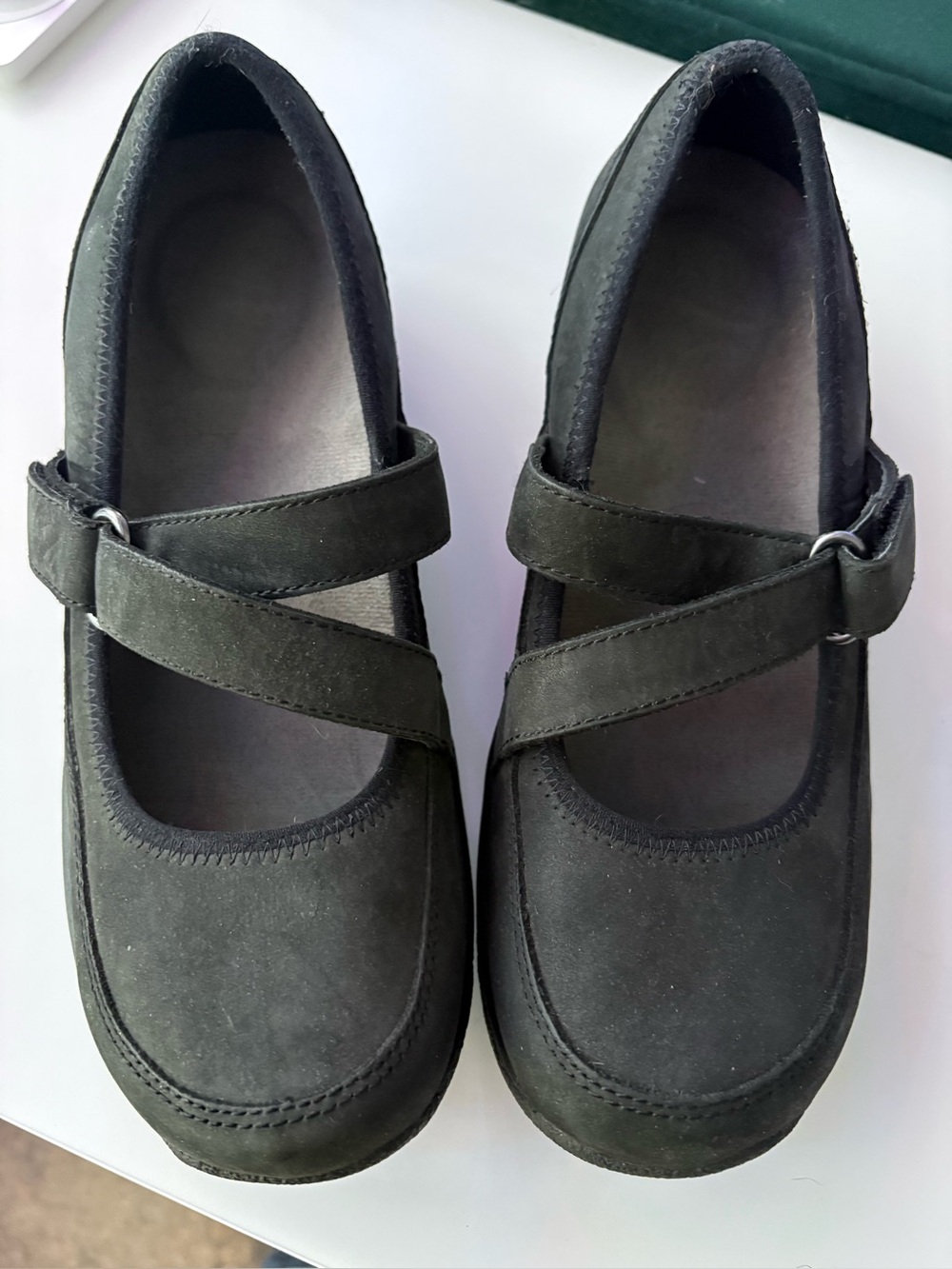 Dansko Kiki Mary Jane 39 Nubuck Leather Charcoal